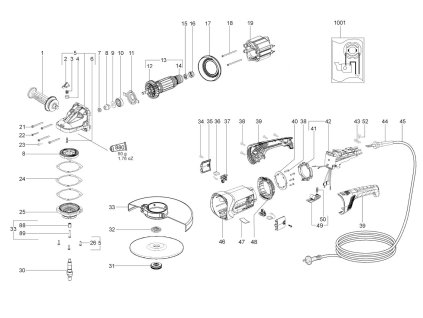 Velká Úhlová bruska WX 22-230 Quick Metabo 06460000
