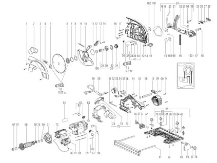 Okružní pila KSE 55 Vario Plus Metabo 01204000