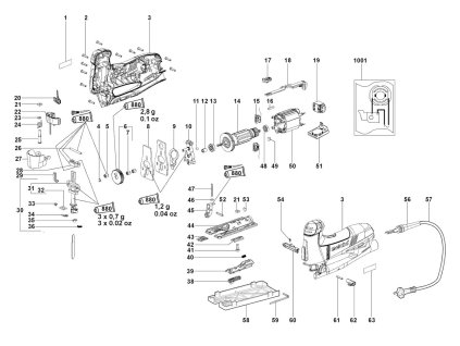 Přímočará pila STE 100 SCS Metabo 01043000