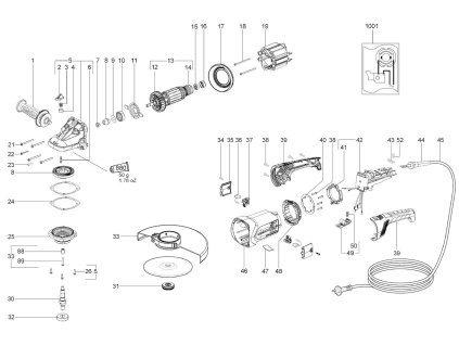 Velká Úhlová bruska WXLA 24-180 Quick Metabo 06447000