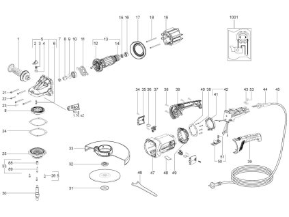 Velká Úhlová bruska WX 24-180 Metabo 06446000