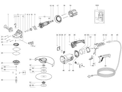 Velká Úhlová bruska WX 24-230 Quick Metabo 06450000