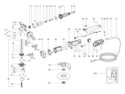 Malá úhlová bruska WB 11-125 Quick Metabo 00274000