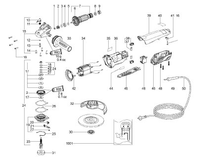 Malá úhlová bruska WPA 11-125 QuickProtect Metabo 00373000