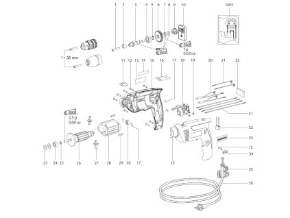Vrtačka BE 561 Metabo 01162000