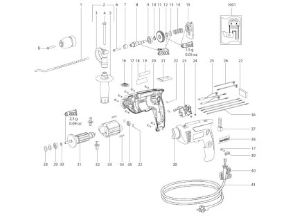 Příklepová vrtačka SBE 550 Metabo 00536000