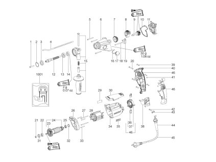Příklepová vrtačka SB 561 Metabo 00861000