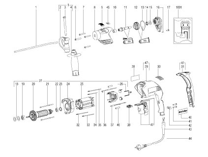 Příklepová vrtačka SBE 610 Metabo 06101000