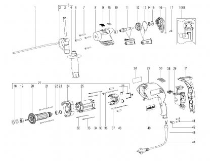 Příklepová vrtačka SBE 610 Impuls Metabo 06102000