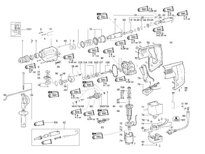 Vrtací kladivo KHE 32 Metabo 00332000
