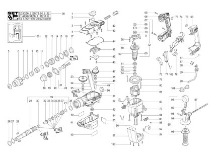 Vrtací kladivo KHE 56 Metabo 00340000