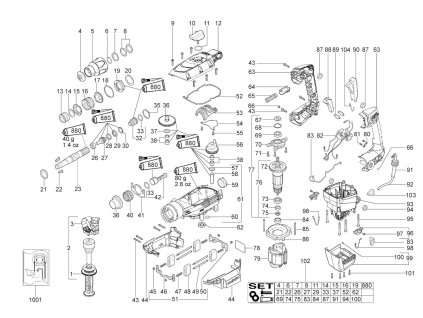 Vrtací kladivo KHE 76 Metabo 00341000
