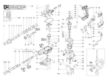 Vrtací kladivo MHE 56 Metabo 00366000