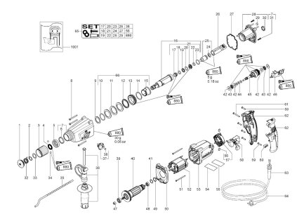 Vrtací kladivo KHE 2443 Metabo 00597000