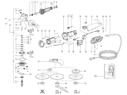 Malá úhlová bruska WE 14-150 Plus Metabo 00286000