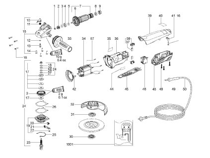 Malá úhlová bruska WP 11-125 QuickProtect Metabo 00279000