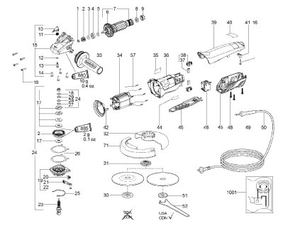 Malá úhlová bruska WP 11-150 QuickProtect Metabo 00280000