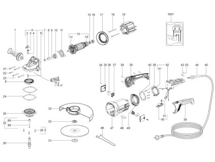 Velká Úhlová bruska WX 24-230 Metabo 06449000