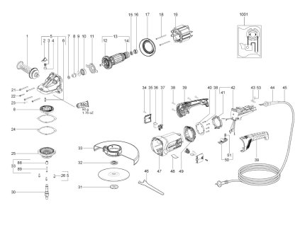 Velká Úhlová bruska WX 22-180 Metabo 06457000