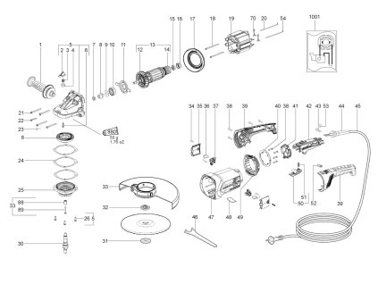 Velká Úhlová bruska W 22-230 Metabo 06458000