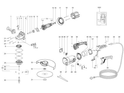 Velká Úhlová bruska WX 22-230 Metabo 06459000