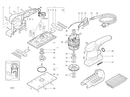 Vibrační bruska SR 10-23 Intec Metabo 01024000