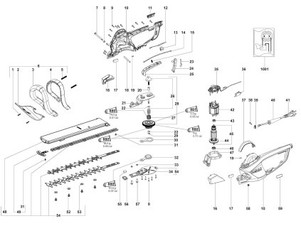 Nůžky na živý plot HS 8745 Metabo 08745000