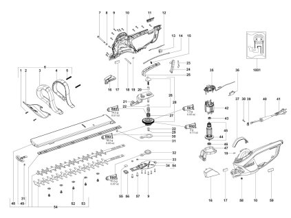 Nůžky na živý plot HS 8755 Metabo 08755000