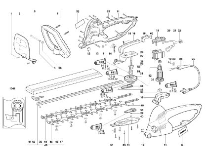 Nůžky na živý plot HS 55 Metabo 20017000