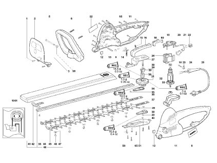 Nůžky na živý plot HS 65 Metabo 20018000