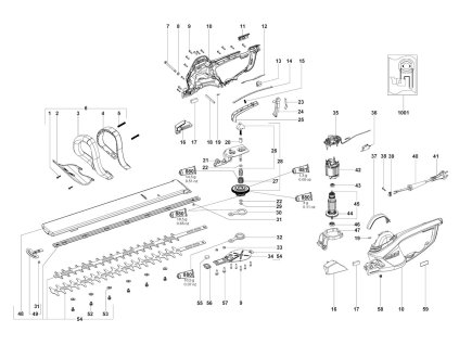 Nůžky na živý plot HS 8765 Metabo 08765000