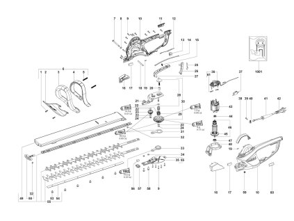 Nůžky na živý plot HS 8865 Metabo 08865000