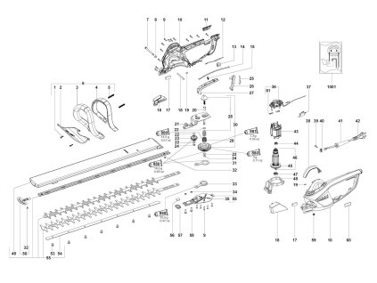 Nůžky na živý plot HS 8875 Metabo 08875000
