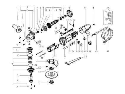 Malá úhlová bruska W 6-125 Metabo 06112000