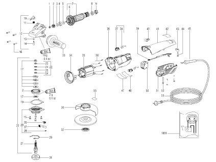 Malá úhlová bruska WA 11-125 Quick Metabo 01101000