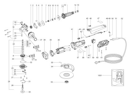 Malá úhlová bruska WBA 11-125 Quick Metabo 01103000