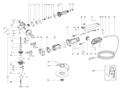Malá úhlová bruska WBA 11-150 Quick Metabo 01104000