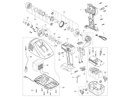 Aku rázový utahovák ASR 14 E-1/4" Narex 632342