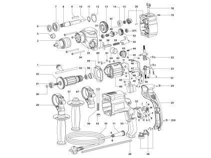 Příklepová vrtačka EVP 13 G-2H3 Narex 630598