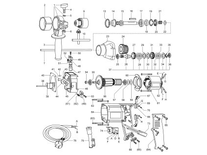 Příklepová vrtačka EVP 13 B-2F5 Narex 586053