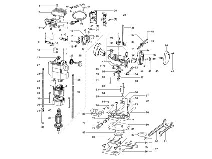 Horní frézka EFH 36-E9 Narex 622620