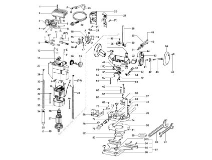 Horní frézka EFH 36-E9 Narex 631258