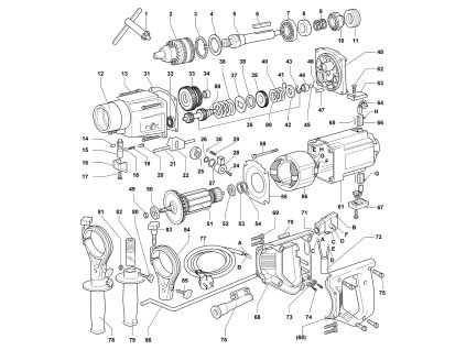 Příklepová vrtačka EVP 16-2F3 Narex 630755