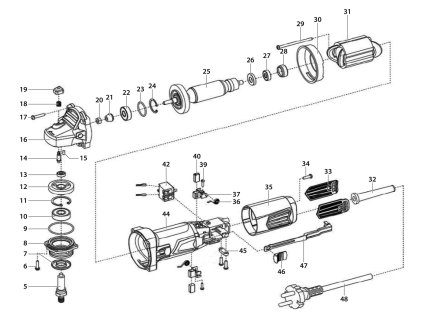 Úhlová bruska EBU 115-6 Narex 65404345