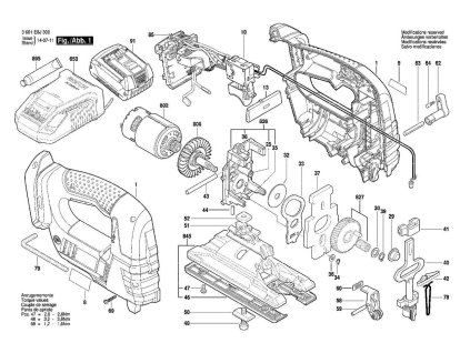 kmitací pila GST 18 V-LI Bosch 3601E8J300