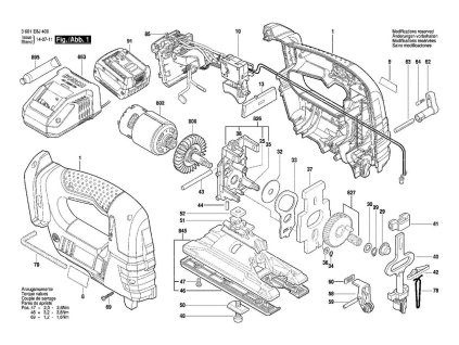 kmitací pila GST 14,4 V-LI Bosch 3601E8J400