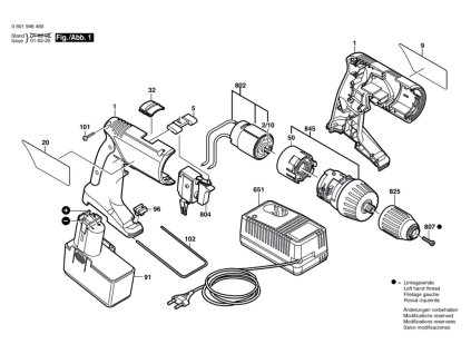 vrtací šroubovák 3655 Bosch 0601946460