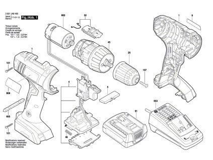 vrtací šroubovák TSR 1440-LI Bosch 3601JA8480