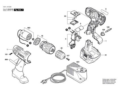 vrtací šroubovák GSR 12-2 Bosch 3601J18J20