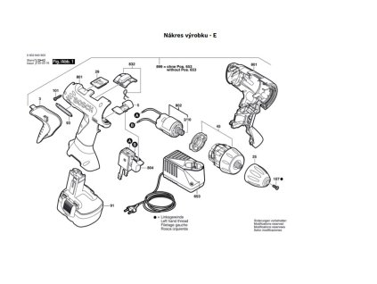 Aku šroubovák PSR 9,6 VE-2 Bosch 0603940661